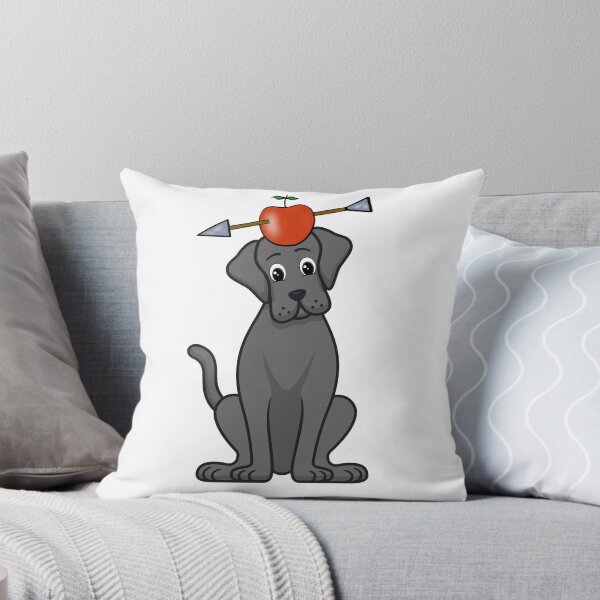 Item preview, Funny big black dog  has an apple with an arrow through it designed and sold by Pet Station.