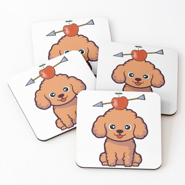 Item preview, Funny brown dog  has an apple with an arrow through it designed and sold by Pet Station.