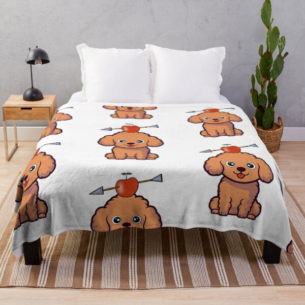 Item preview, Funny brown dog has an apple with an arrow through it designed and sold by Pet Station.