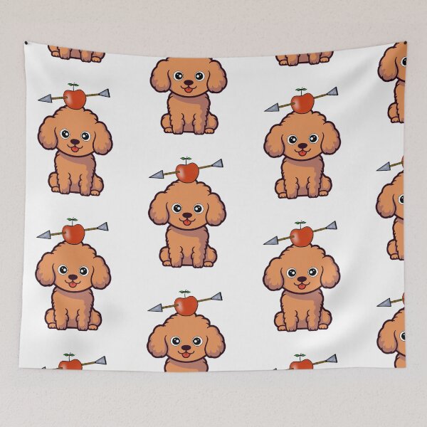 Item preview, Funny brown dog  has an apple with an arrow through it designed and sold by Pet Station.