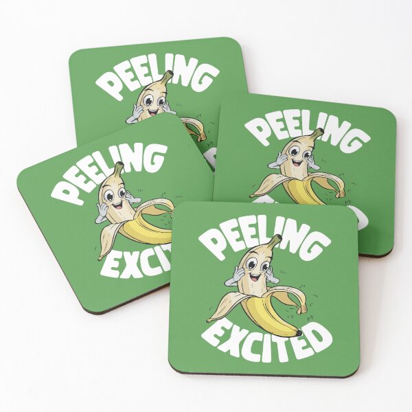 Artikelvorschau, Süßes, aufgeregtes Peeling, lustige Bananenkunst, fröhlicher Spaßmodus, Banane entworfen und verkauft von shaswag.