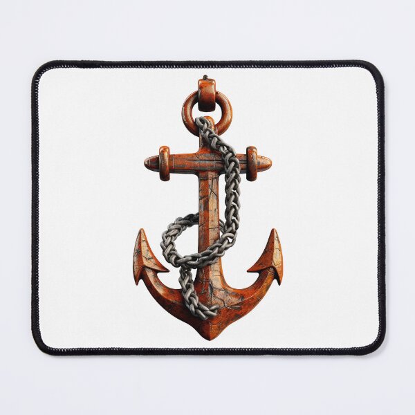 Item preview, Red anchor watercolor painting designed and sold by MiraCleAI.