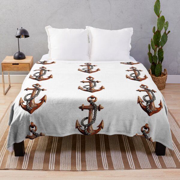 Item preview, Red anchor watercolor painting designed and sold by MiraCleAI.