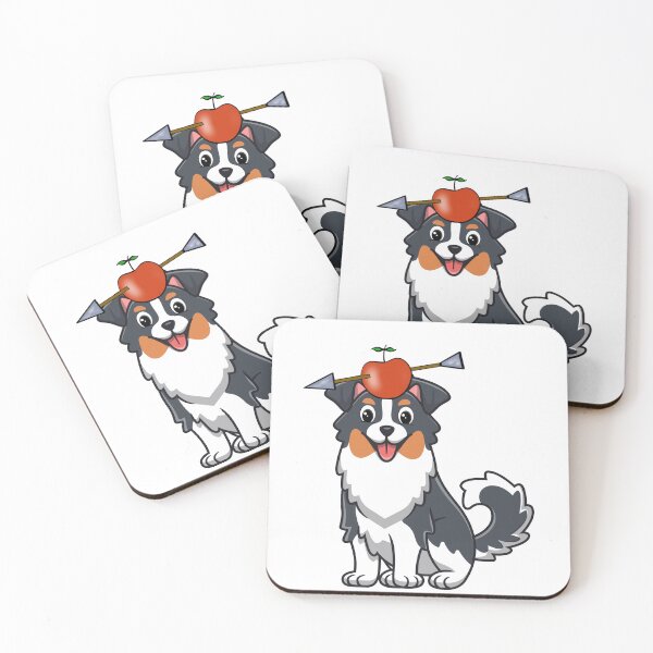 Item preview, Funny collie dog  has an apple with an arrow through it designed and sold by Pet Station.