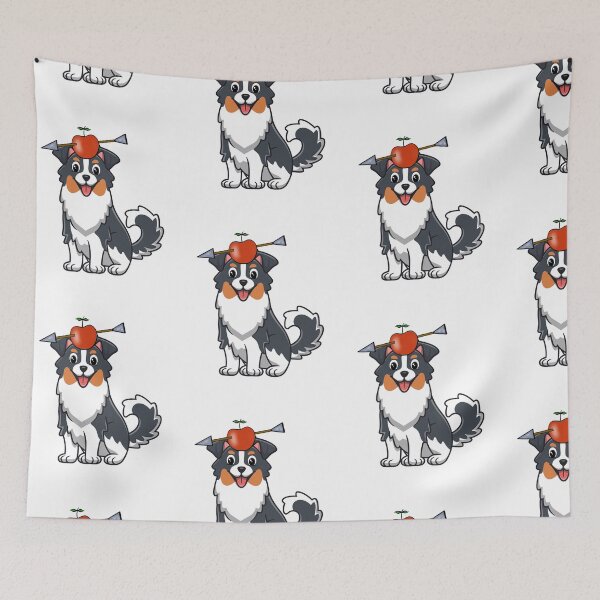 Item preview, Funny collie dog  has an apple with an arrow through it designed and sold by Pet Station.