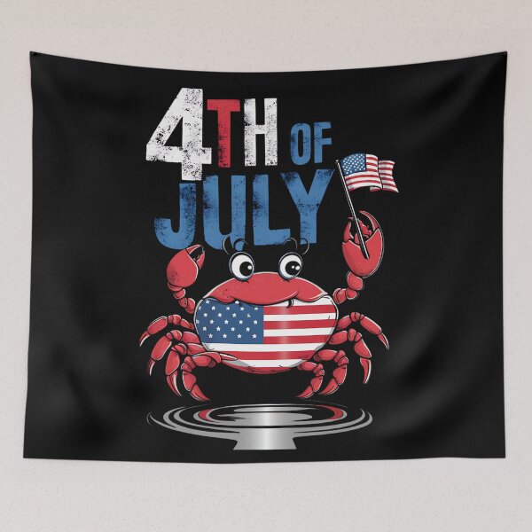 Item preview, 4TH OF JULY - CRAB CELEBRATING INDEPENDENCE DAY  designed and sold by justyna-s28.