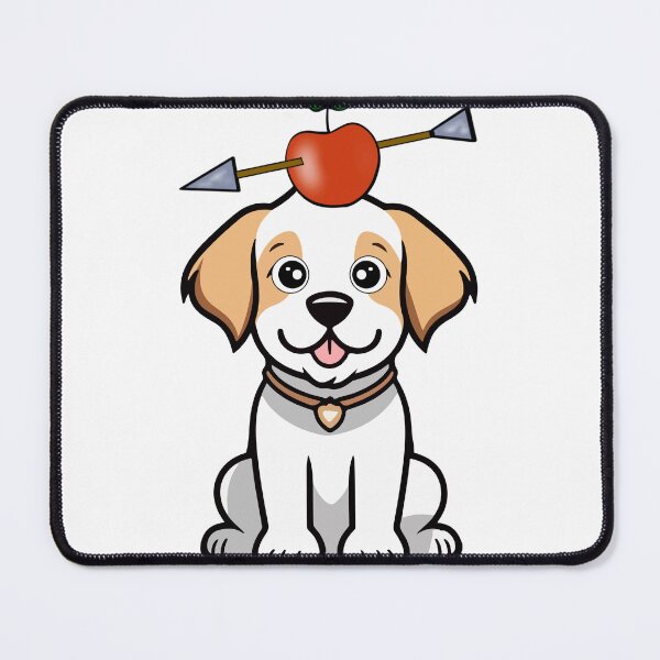 Item preview, Happy dog has an apple with an arrow through it designed and sold by Pet Station.