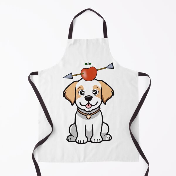 Item preview, Happy dog has an apple with an arrow through it designed and sold by Pet Station.