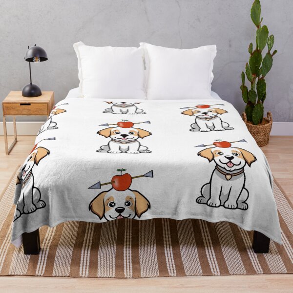 Item preview, Happy dog has an apple with an arrow through it designed and sold by Pet Station.