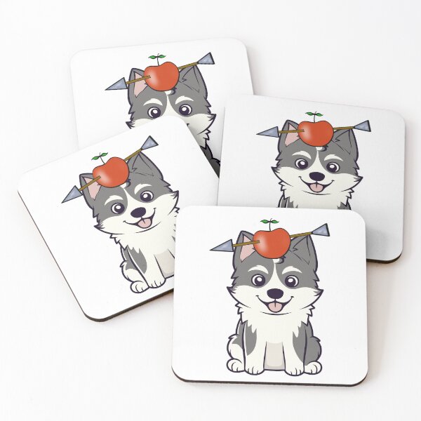 Item preview, Husky dog  has an apple with an arrow through it designed and sold by Pet Station.