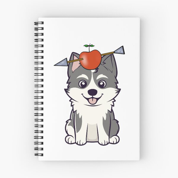 Item preview, Husky dog  has an apple with an arrow through it designed and sold by Pet Station.