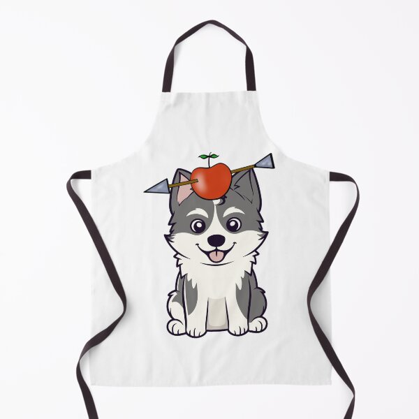 Item preview, Husky dog has an apple with an arrow through it designed and sold by Pet Station.