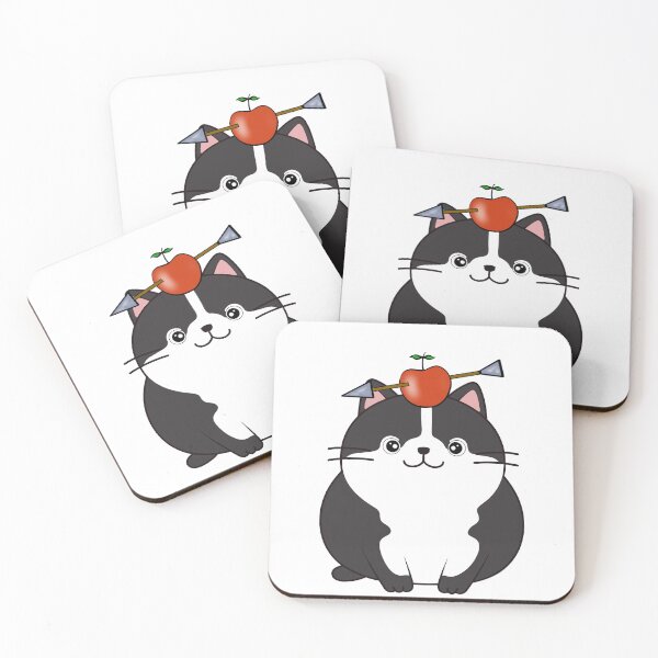 Item preview, Funny Fat cat has an apple with an arrow through it designed and sold by Pet Station.