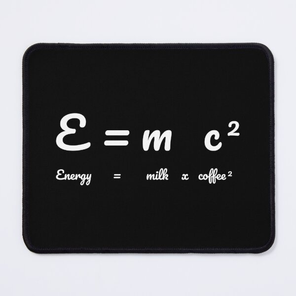 Item preview, Einstein's Energy Equation E=mc² = Milk x Coffee² designed and sold by ShirtBricks.