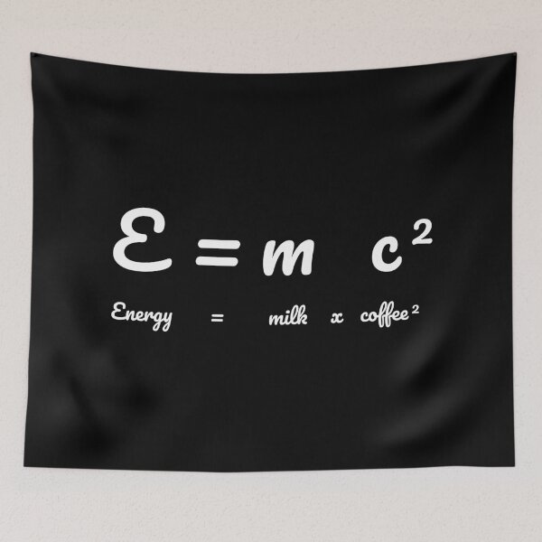 Item preview, Einstein's Energy Equation E=mc² = Milk x Coffee² designed and sold by ShirtBricks.