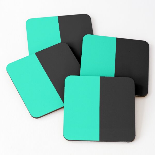 Item preview, Turquoise Black Two Tone Color Split designed and sold by PatternTitan.