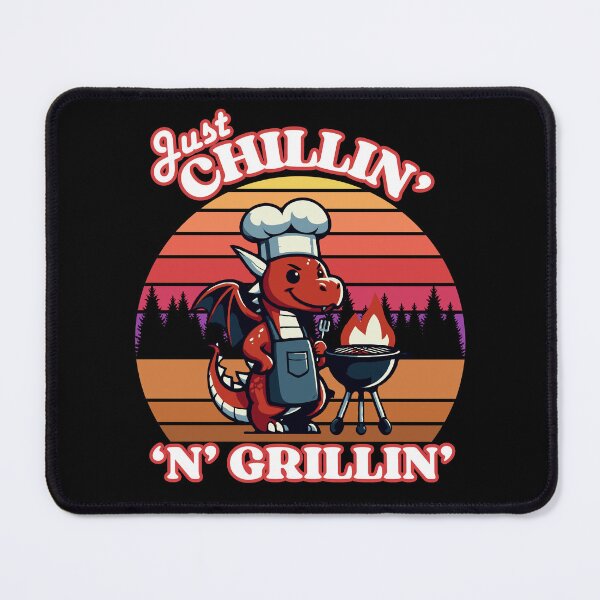 Item preview, Chilling And Grilling | Funny Cool Dragon At BBQ designed and sold by McThingummy.
