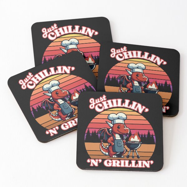 Item preview, Chilling And Grilling | Funny Cool Dragon At BBQ designed and sold by McThingummy.