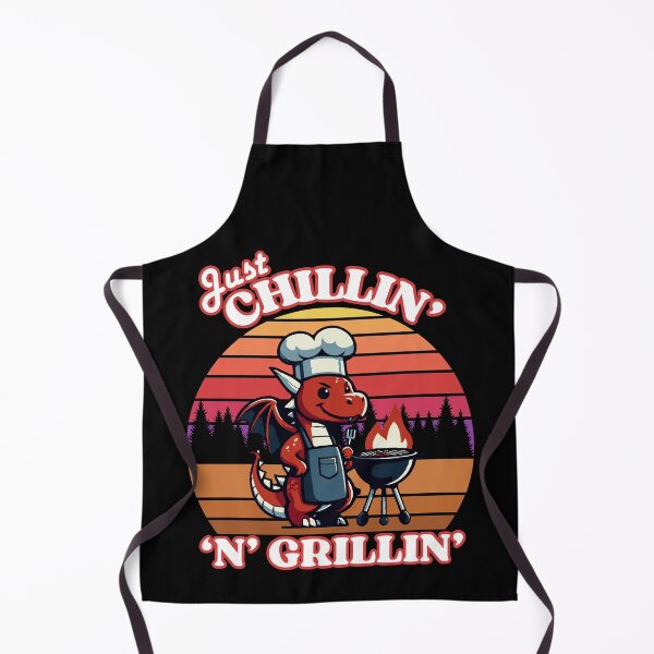 Item preview, Chilling And Grilling | Funny Cool Dragon At BBQ designed and sold by McThingummy.