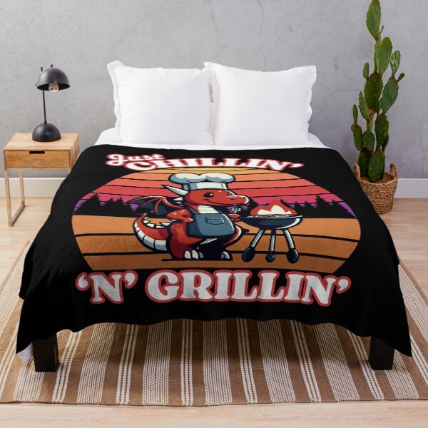 Item preview, Chilling And Grilling | Funny Cool Dragon At BBQ designed and sold by McThingummy.