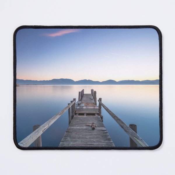 Item preview, Wooden pier on the lake Massaciuccoli at sunrise. Italy designed and sold by Stefano Orazzini.