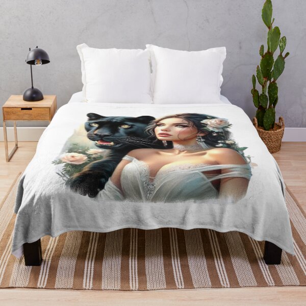 Item preview, “Feminine power incarnate: a woman and her black panther” designed and sold by CHRIST5000.