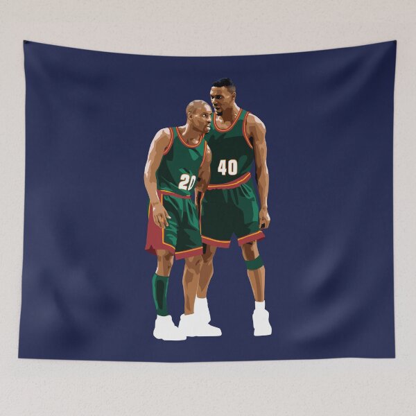 Item preview, Gary Payton Shawn Kemp duo Medium Print Qiangy designed and sold by qiangdade.