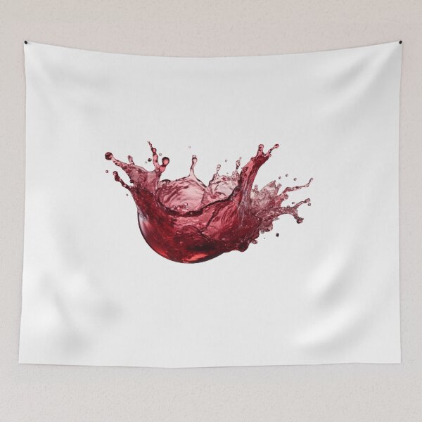 Item preview, Red wine splashing out of it on the transparent background designed and sold by MiraCleAI.