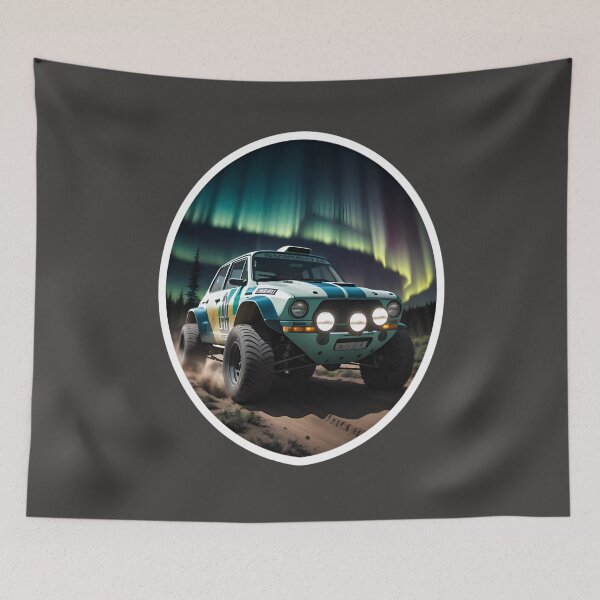 Item preview, Rally Dirt Racing Car With Aurora Borealis designed and sold by TheArtOfPat.