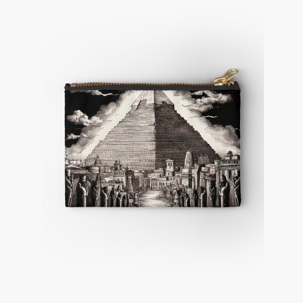 Item preview, black pen , ink drawing of Great Pyramid of Giza, Egypt designed and sold by metebf.