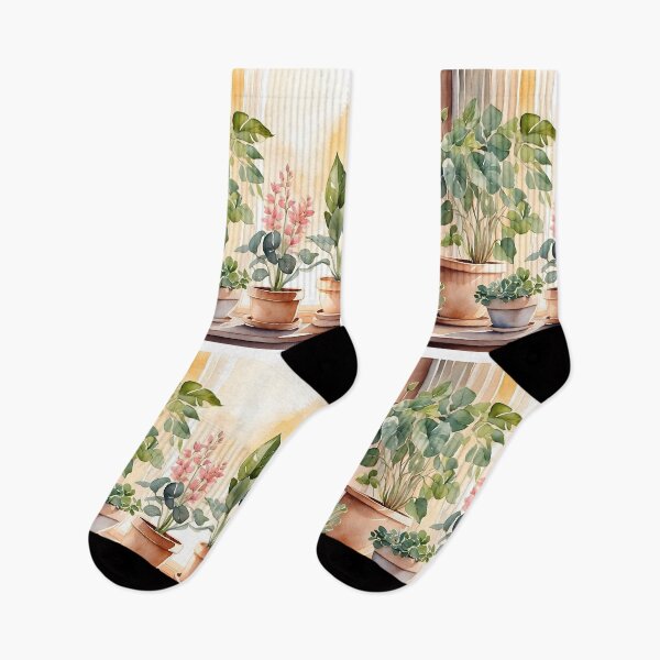 Item preview, House plant pots on windowsill with warm light designed and sold by Jayjaynaenae.