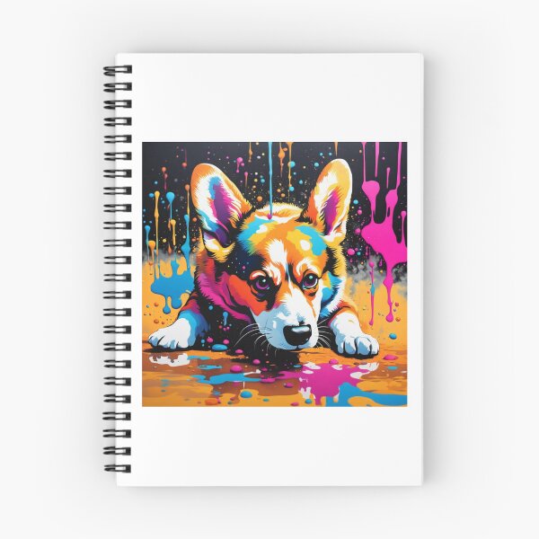 Item preview, Lindo retrato de pintura goteando Corgi designed and sold by RetroThreadedTs.