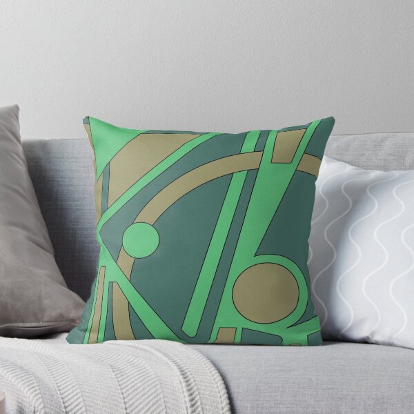 Artikelvorschau, Einheit 114 - Abstraktes Bauhaus-Design in Grün und Hellbraun entworfen und verkauft von RML Art Studios.