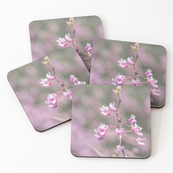 Item preview, Redbud flowers on cool toned background designed and sold by KRFNatureGifts.
