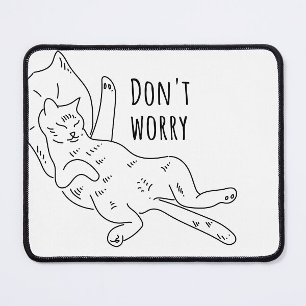 Item preview, A lazy cat lies on a pillow and the inscription don't worry designed and sold by Deepness2023.