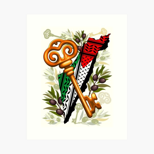 Palestinian Key Symbol of the Right of Return Art Print