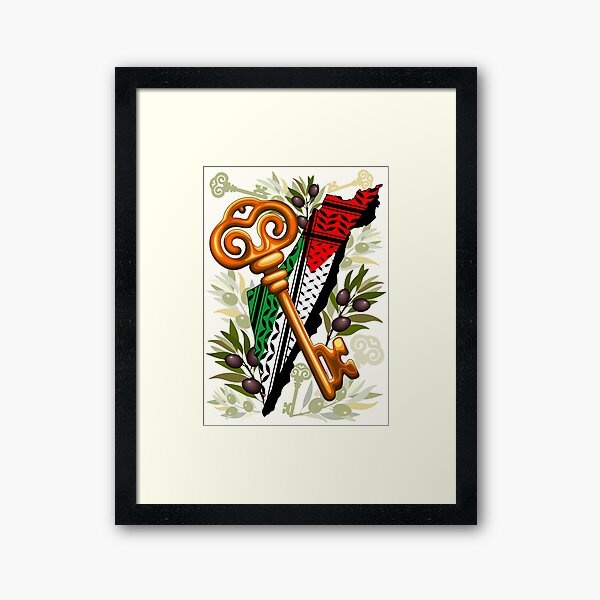 Palestinian Key Symbol of the Right of Return Framed Art Print