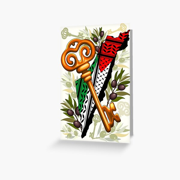 Palestinian Key Symbol of the Right of Return Greeting Card
