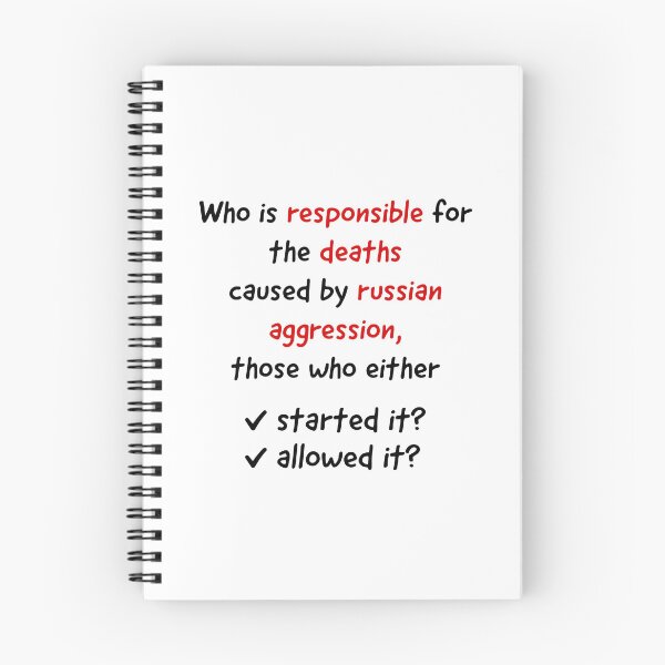 Item preview, Who is responsible for the deaths caused by Russian aggression - those who either started it or allowed it ▩ designed and sold by cabana.space.