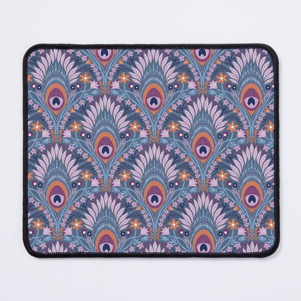 Item preview, Floral Peacock orange and blue (dark) designed and sold by Aralma.