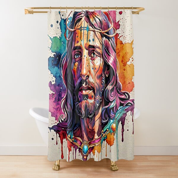 Love of deals the World Jesus Art Shower Curtain