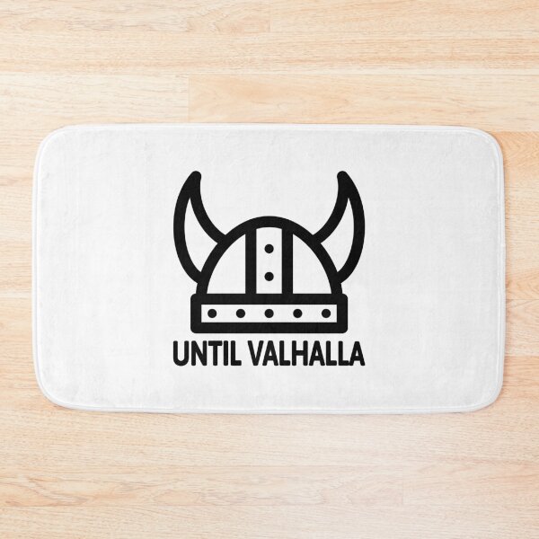 Item preview, Until Valhalla! Black And White Viking Helmet designed and sold by PMCreative.