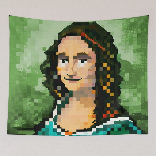 Aperçu de l'œuvre monalisa pixel créée et vendue par Timegraf.