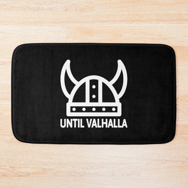 Item preview, Until Valhalla! White And Black Viking Helmet designed and sold by PMCreative.