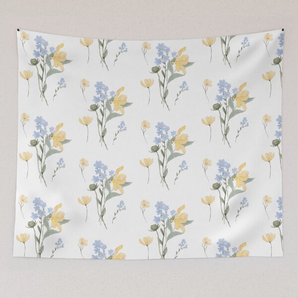 Item preview, Spring Flowers In Blue and Yellow designed and sold by Ideas-BYDESiGN.