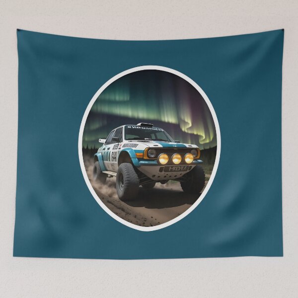 Item preview, Rally Dirt Racing Car With Aurora Borealis designed and sold by TheArtOfPat.