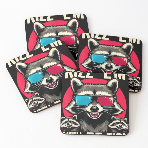 Item preview, Rizz Em With The Tism Retro Vintage Raccoon designed and sold by BryanFowler9.