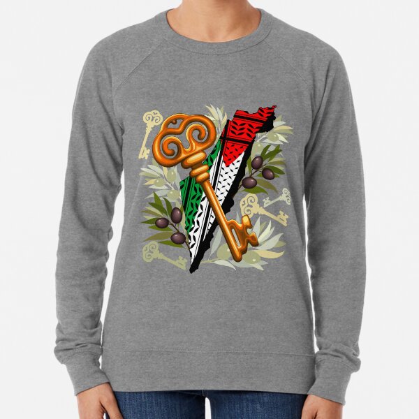 Palestinian Key Symbol of the Right of Return Lightweight Sweatshirt
