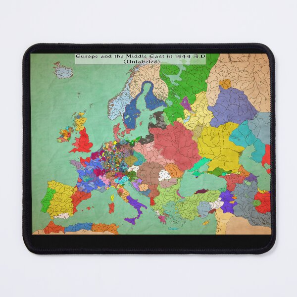 Item preview, Map of Europe and the Middle East in 1444 (Unlabeled/Political) designed and sold by Stefan Z..
