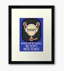 Doc Brown Back to the future Framed Print